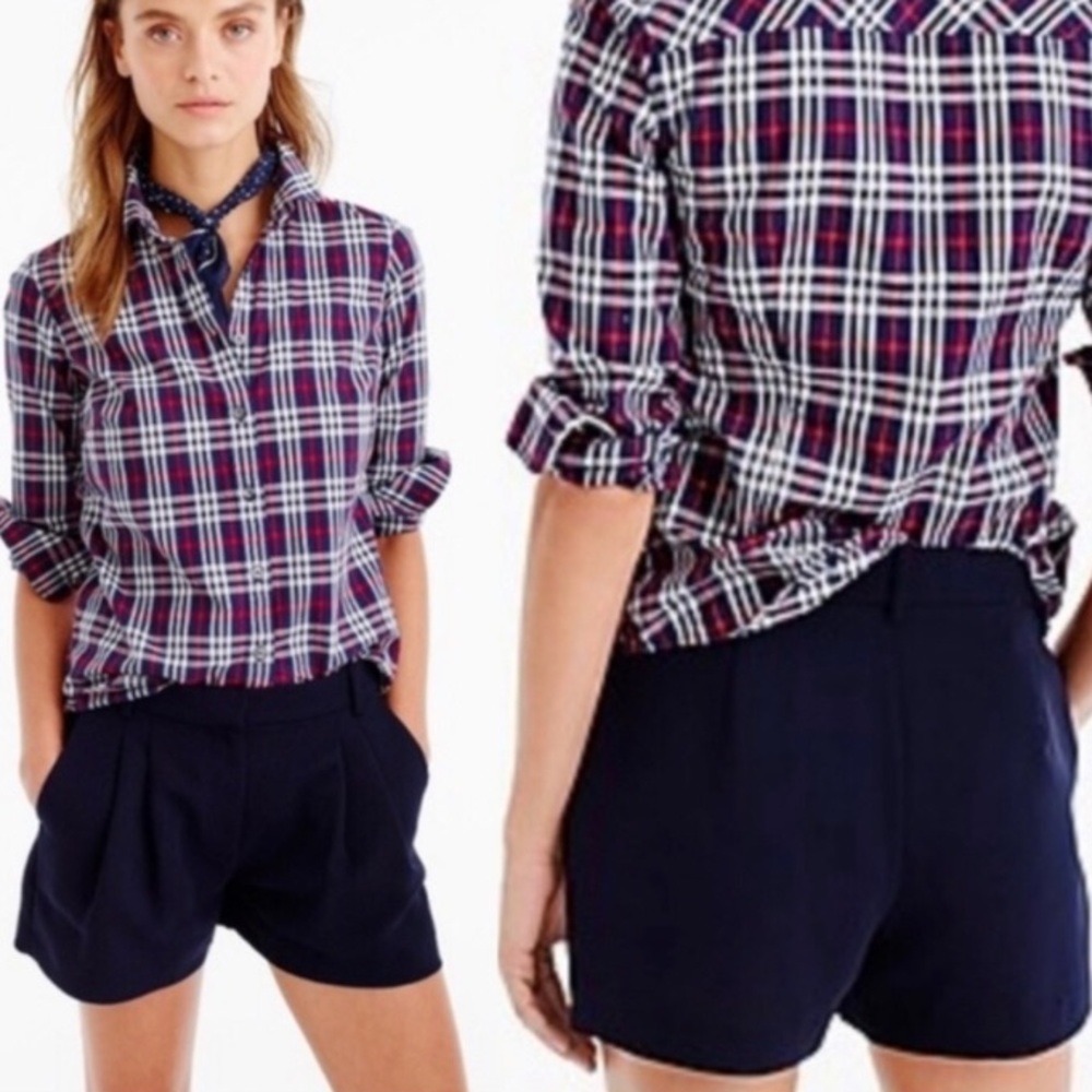 J. Crew Shorts Navy Pleated Dressy